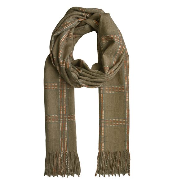 Lily &amp; Rose Checkered Print Tasselled Scarf