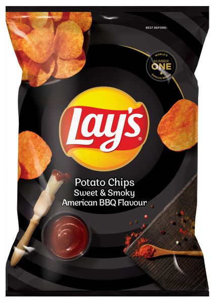 Lays Potato Chips Sweet &amp; Smokey American BBQ 48x36g
