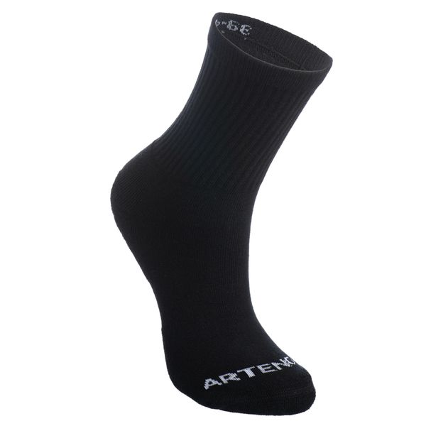 Artengo High Sports Socks Rs 100 Tri-Pack - Black