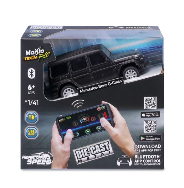 Maisto 1/41 Bluetooth R/C Mercedes G-Class - Black (USB Charger)