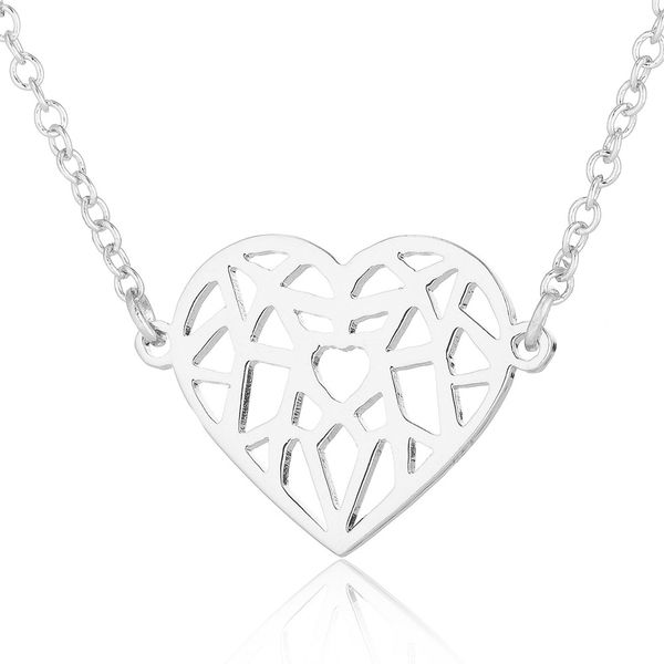 Heart-shaped Origami Pendant Necklace