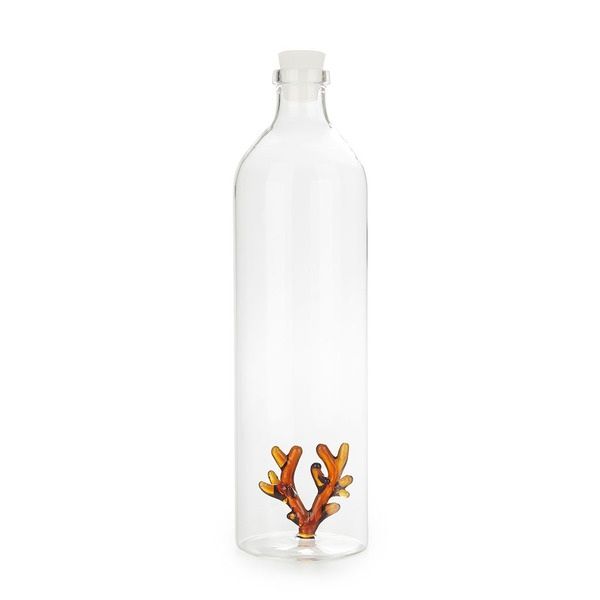 Glass Water Bottle - 1.2 litre - Coral