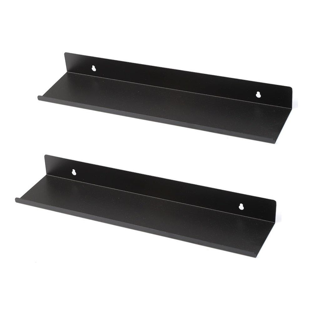 Wall Mount Floating Shelves - Black - 2 Piece