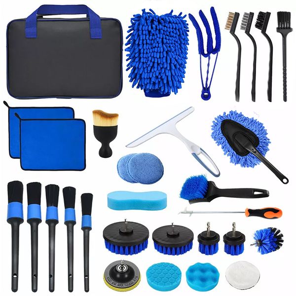 40 pcs Auto Detailing Brushes Set- Car Detail Cleaning Tools Brush Kit