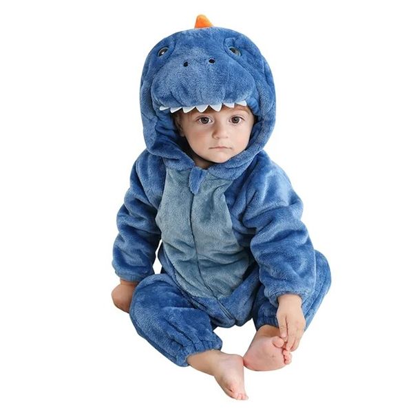 Blue Dino Hooded Onesie