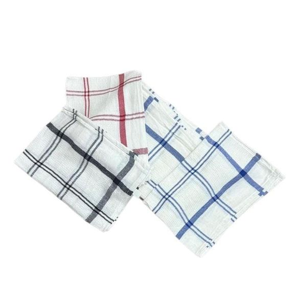Pack of 10 Cotton Dish Cloths (63 x 43 cm) - Absorbent &amp; Easy to Clean