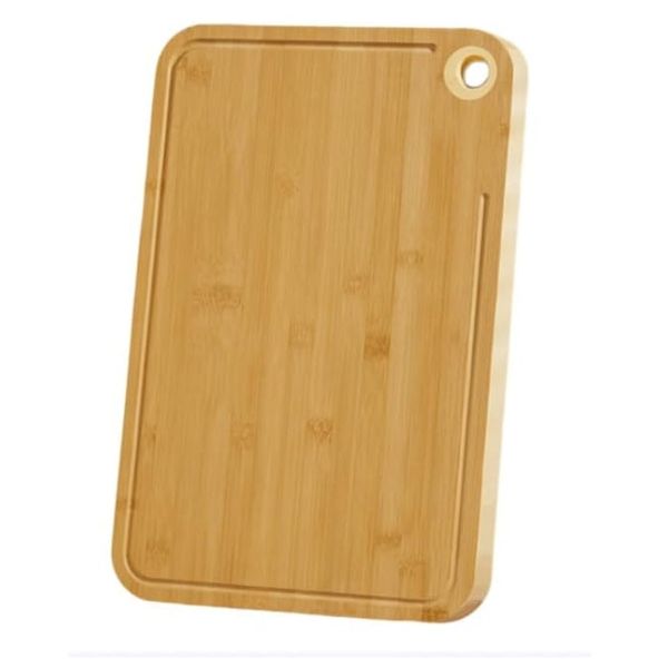 Large Bamboo Cutting Board with Juice Groove - Brown