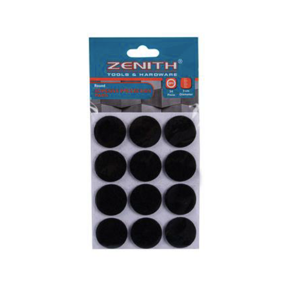 Zenith - Round Black Protection Pads- 2 Pack Of 24