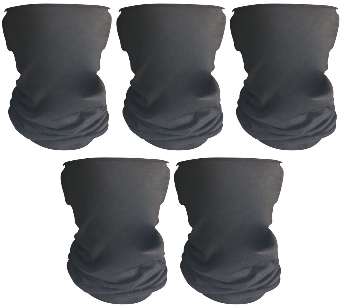 Neck Face Gaiter Multifunctional Head Neck Wear - 5 Pack Combo