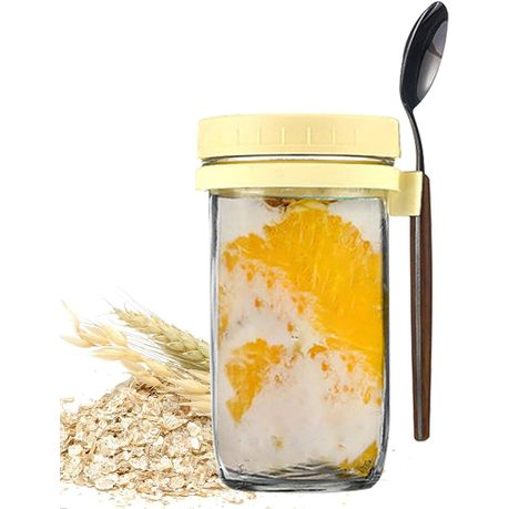 Overnight Oats Containers With Lids 600ml Transparent Food