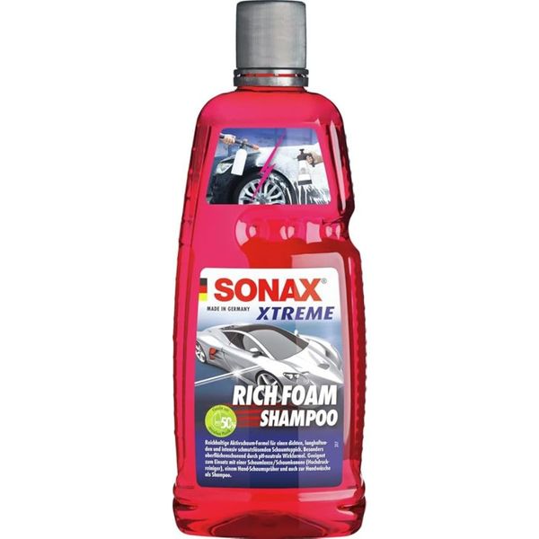 SONAX XTREME Rich Foam Shampoo - High-Foaming Car Wash, pH-Neutral, (1L)