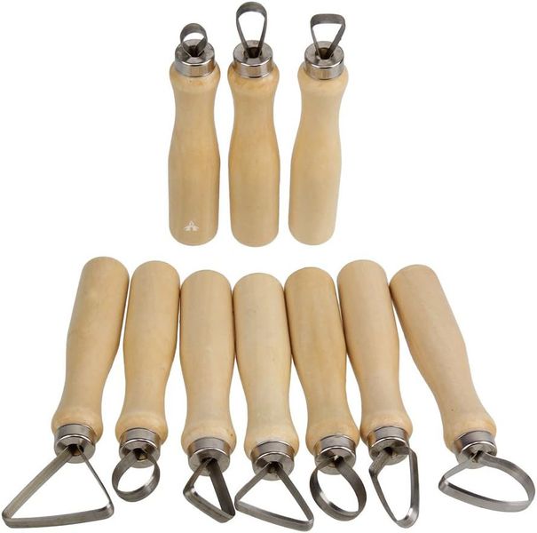 ALANES Ceramic Pottery Sculpture Tool Clay Carving Tools - 10 Piece