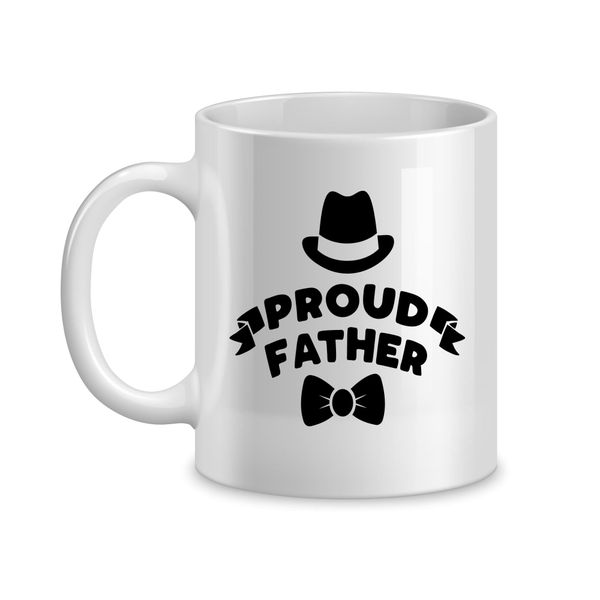 Proud Father Coffee Mug for Him Father's Day Graphic Cups Men Present 051