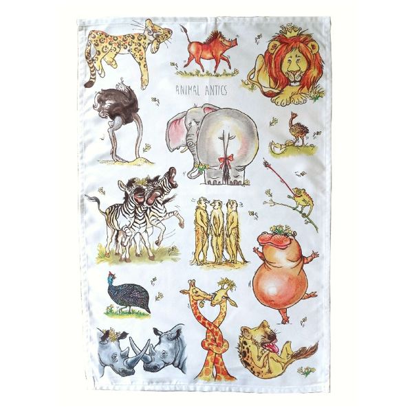 Animal Antics Tea Towel Dish Cloth 67x44,5cm