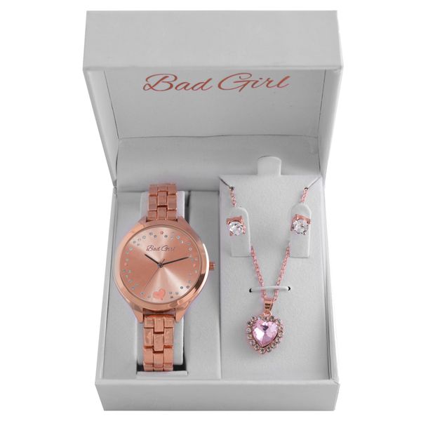 Bad Girl Watch &amp; Jewellery Set - Ladies