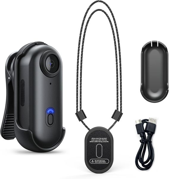 Mini Body Camera, Camera with 360 Rotatable Clip &amp; Magnetic Clip
