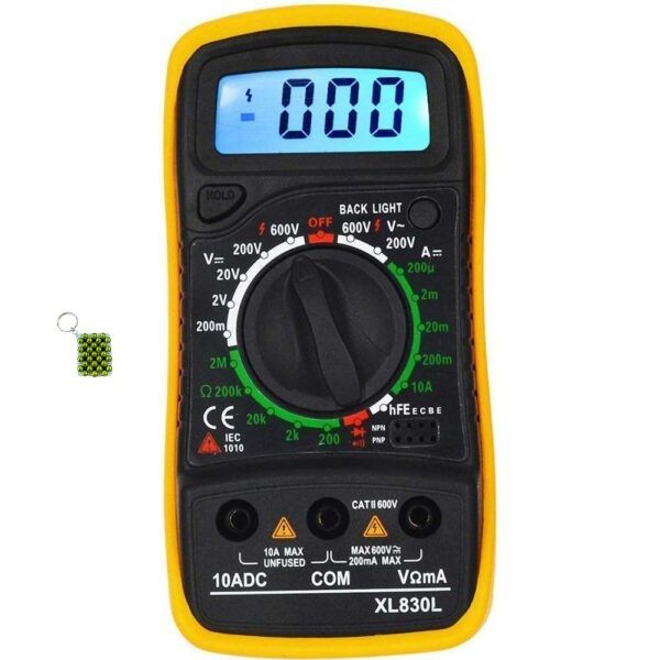 JG20375101 LCD Mini Digital Multimeter Testing Tool DT850 + Key Chain