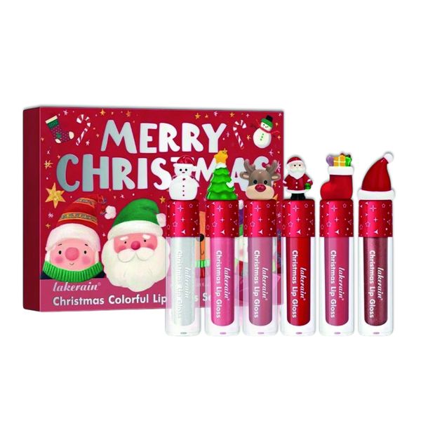 Lakerain "Frosted Petals" Christmas Lip Gloss Gift Set - 6 Colours