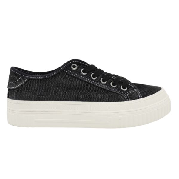 EKKO Women Fashion Blue Denim Platform Sneakers