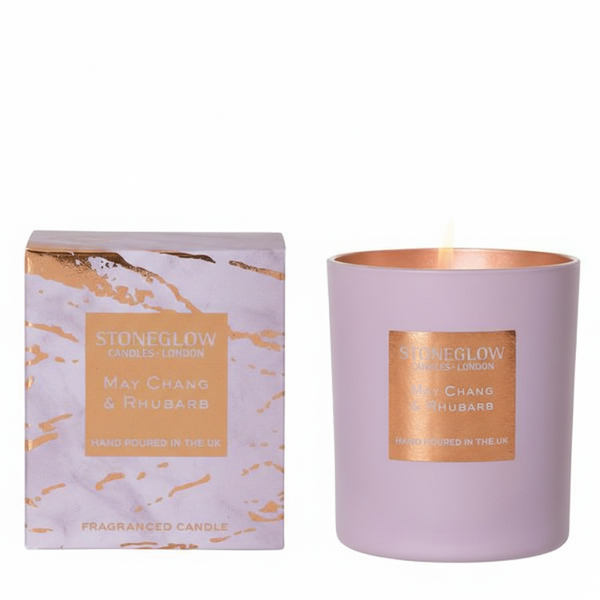 May Chang &amp; Rhubarb Fragranced Candle