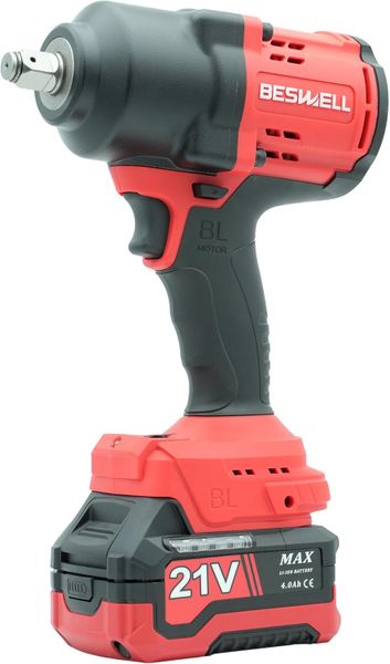 BESWELL 1/2" Cordless Impact Wrench Kit 542Nm 4.0AH Battery with 3 sockets