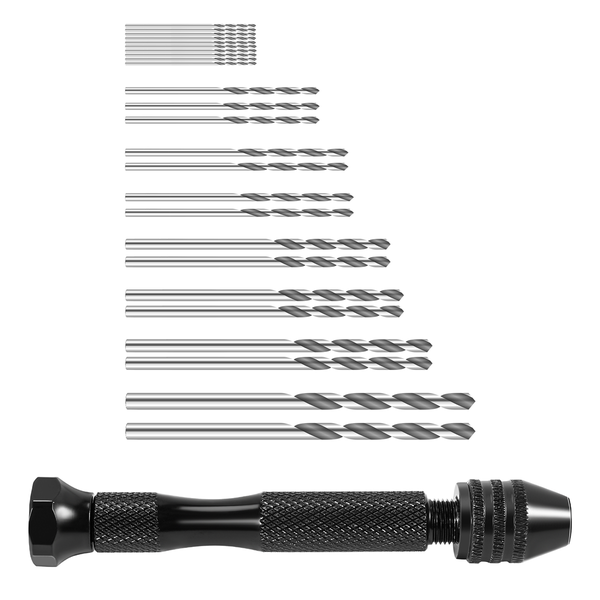 Hand Twist Drill Bits Set,DIY Mini Spiral with 0.3mm to 3.0mm Micro-Drill