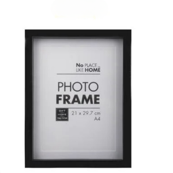 Elegant Black Shadowbox Frame 21x30cm - Showcase Photos &amp; Treasures