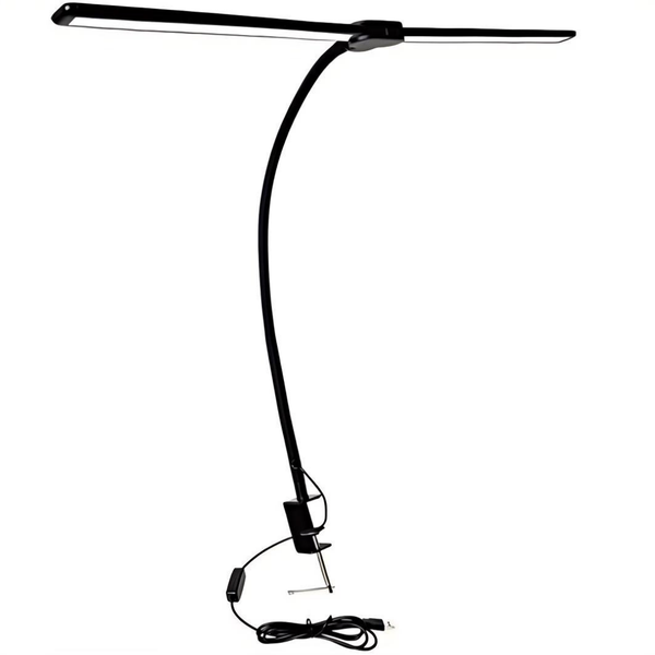EL-LED Desk Lamp with Clamp, 3 Colour Modes, 10-Level Dimming, USB Powered
