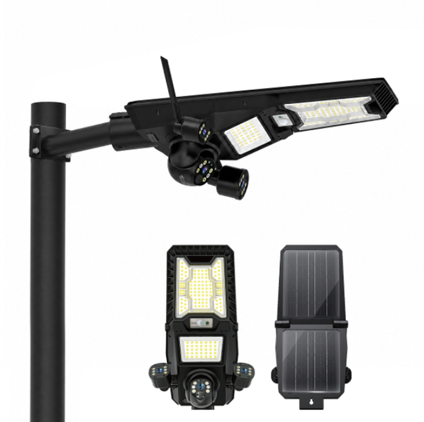 4G Solar Security Camera Light 12MP 8000mAh IP66 HUAOI