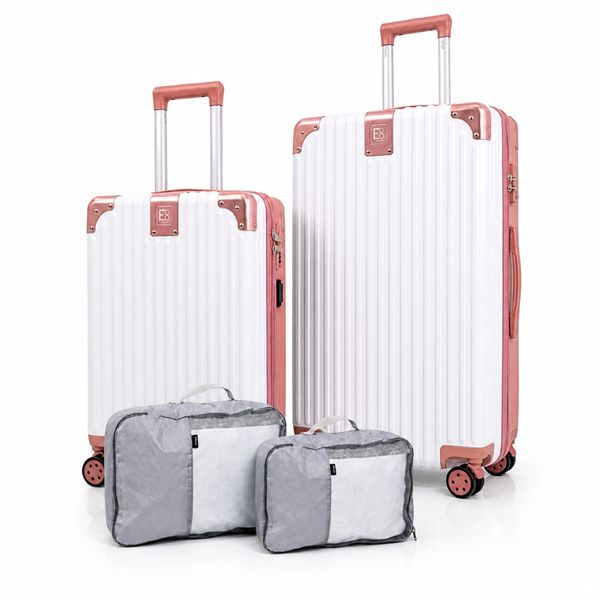 Berlin Anti-theft Hardshell Set Rose Gold 55 &amp; 75cm with Free Packing Cubes