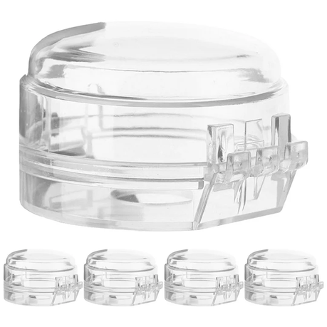 Clear 6 Pack Gas Stove Knob Covers for Baby Proofing Image