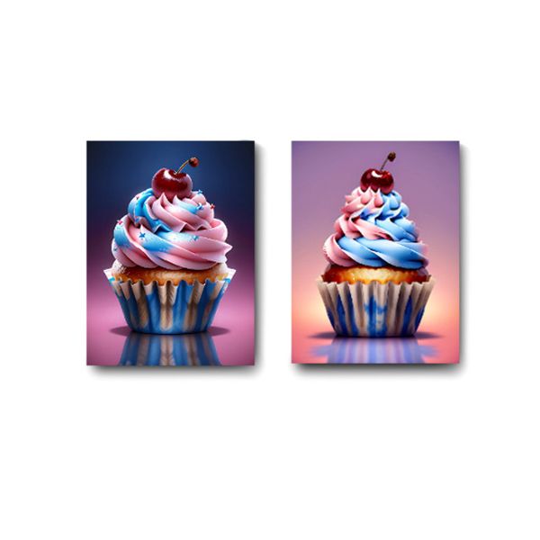 Canvas Wall Art - Cupcakes Set of 2