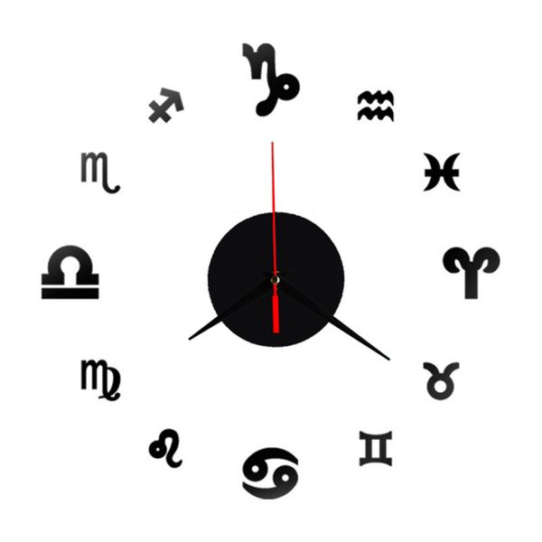 ALANES Frameless DIY Modern Decorative Wall Clock for Bedroom Office