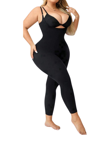 Women's Low-Cut Adjustable Strap Booty Lift One-Piece Shapewear