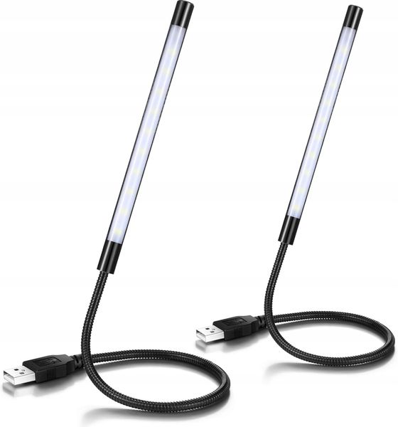 2PCS USB LED Light for Laptop Keyboard Gooseneck Light Computer Lamp