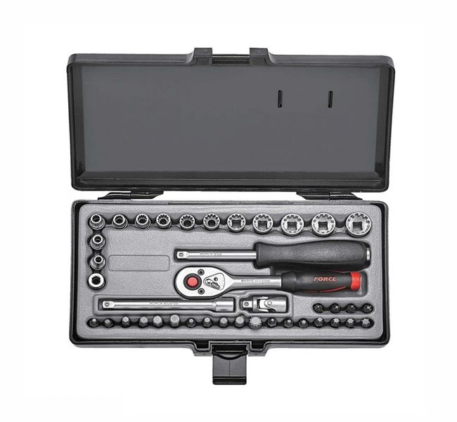 Force - 1/4" 40 Piece Spline Combination Setm4-M10 4-14 Ph Pz Hex