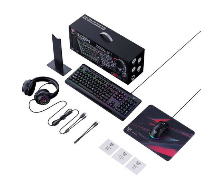 ONIKUMA 5-in-1 Wired Gaming Combo-Keyboard, Mouse, Headset, Stand &amp; Pad