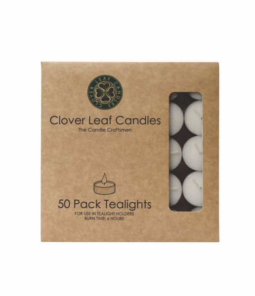 Clover Leaf Candles - Tea light Candles - White