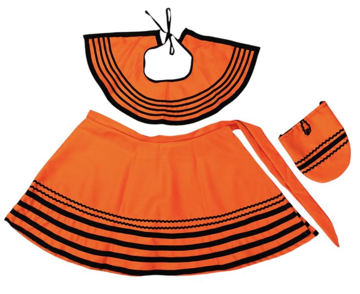Girls' African/Traditional Wrap Skirt Set