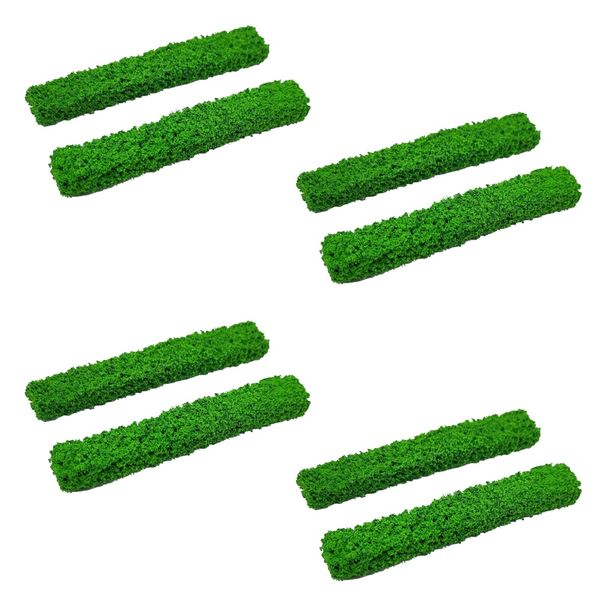 Garden Decor Artificial Realistic Miniature Bushes &amp; Grass Set of 8 - 10cm