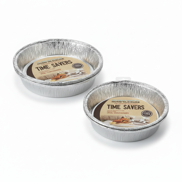 Home n Leisure Aluminium Foil Baking Pans 5 Piece Set 21x4cm - 2 Pack