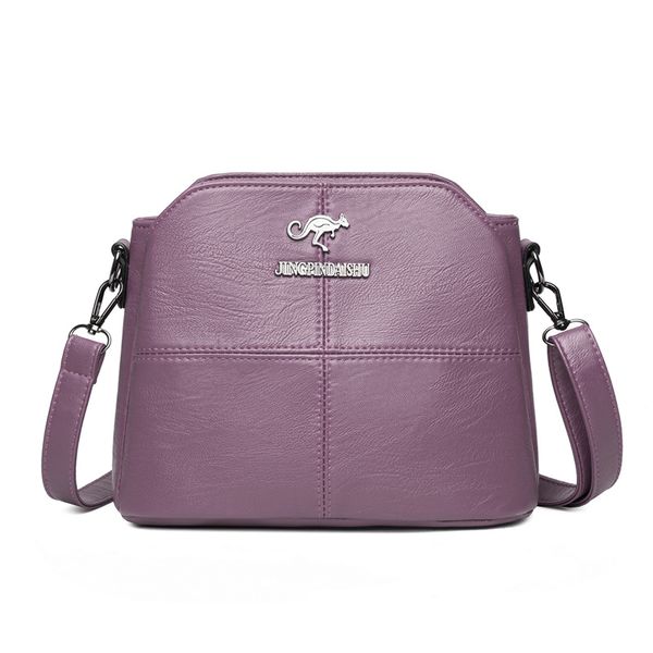 Leather Crossbody Bag for Women with Multi Pockets
