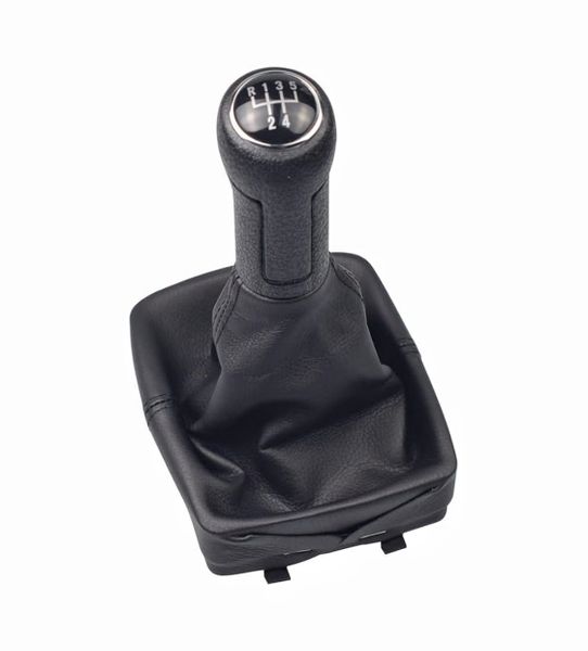 PU 5 Speed Car Gear Shifter Knob Gaitor Boot, Compatible with VW Polo 9N/9N2