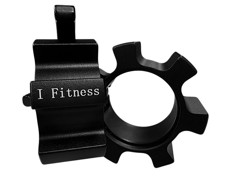 i-Fitness Aluminum Bar Clamp Collar - Black (Pairs)