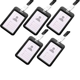 5/Pack Portable Neck Strap Hanging Employee ID Card Holder | Shop Today ...