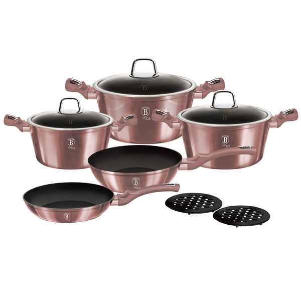 Berlinger Haus 10 Piece Titanium Coating Cookware Set - iRose Edition