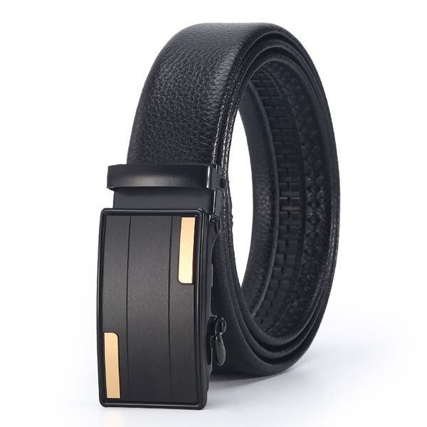 Stylish Automatic Buckle Men Belt Casual Business Holiday Gift Set Box