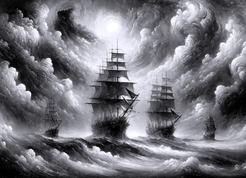 Modern Canvas Wall Art Home Decor - Grey Storm