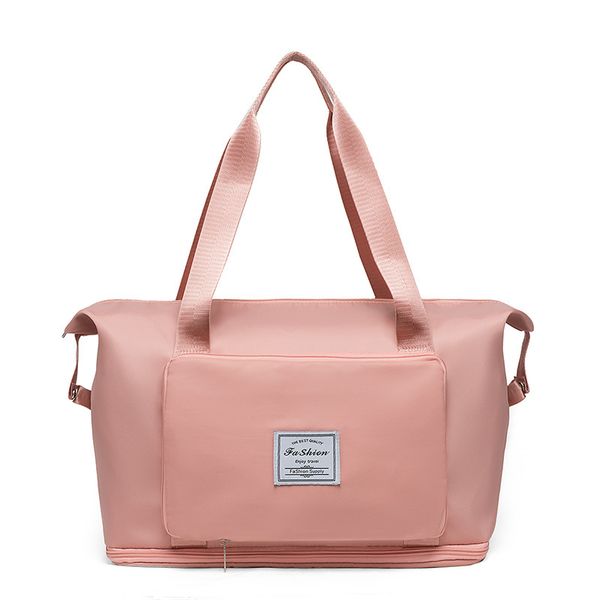 Pink Travel Gym Bag - Spacious, Water-Resistant, Adjustable Strap for Sport