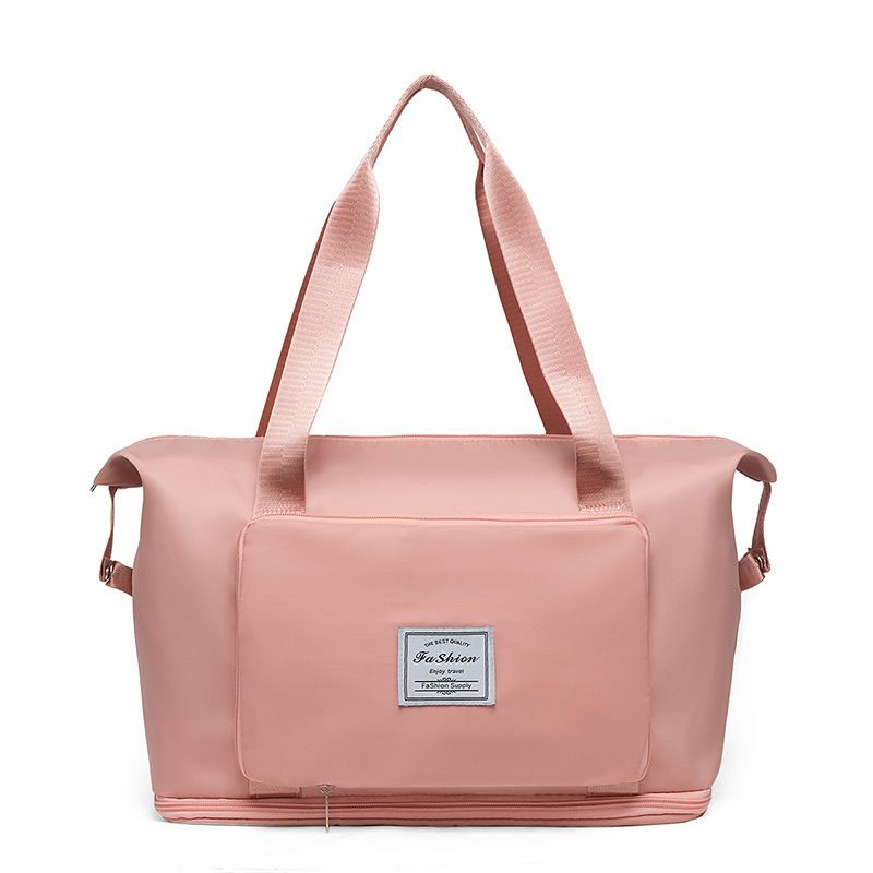 Pink Travel Gym Bag - Spacious, Water-Resistant, Adjustable Strap for Sport